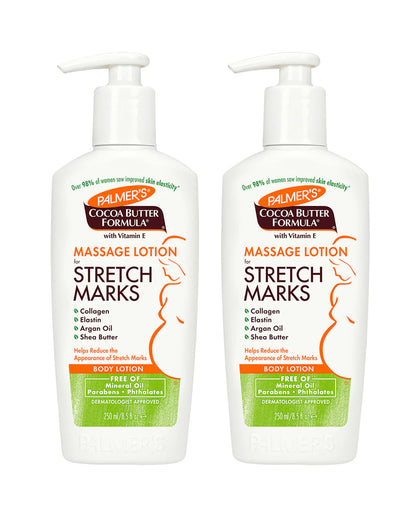 Palmer’s Stretch Marks Cream-Massage Body Lotion-With Cocoa Butter-Pack of 2