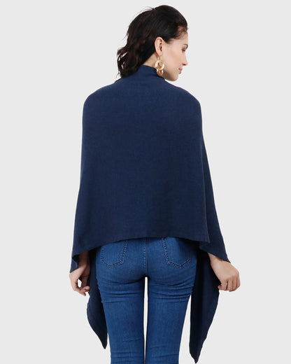 Pluchi Navy Blue 2-in-1 Nursing Cover-Cotton-Free Size