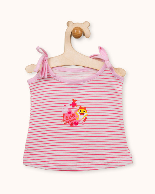 Bodycare Turquoise, White & Pastel Pink Vest-Printed-Cotton-Pack of 3-For Infants