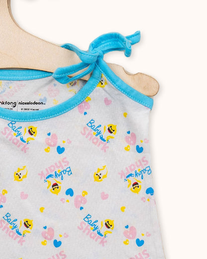 Bodycare Turquoise, White & Pastel Pink Vest-Printed-Cotton-Pack of 3-For Infants