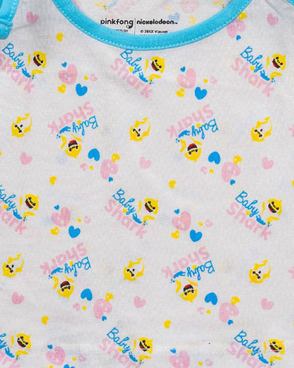 Bodycare Turquoise, White & Pastel Pink Vest-Printed-Cotton-Pack of 3-For Infants