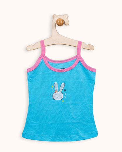 Bodycare Turquoise, White & Pastel Pink Vest-Pull On-Printed-Cotton-Pack of 3-For Infants