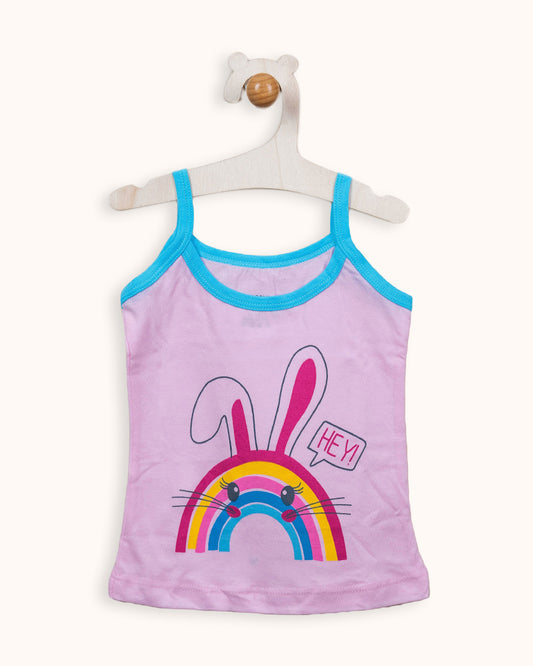 Bodycare Turquoise, White & Pastel Pink Vest-Pull On-Printed-Cotton-Pack of 3-For Infants