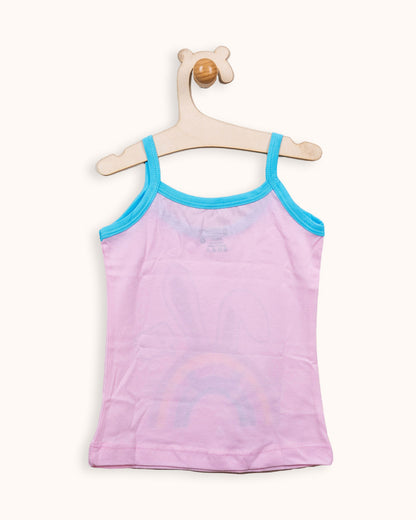 Bodycare Turquoise, White & Pastel Pink Vest-Pull On-Printed-Cotton-Pack of 3-For Infants