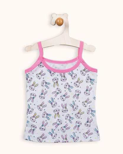 Bodycare Turquoise, White & Pastel Pink Vest-Pull On-Printed-Cotton-Pack of 3-For Infants