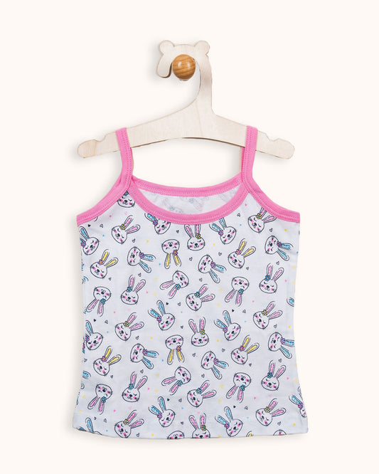 Bodycare Turquoise, White & Pastel Pink Vest-Pull On-Printed-Cotton-Pack of 3-For Infants