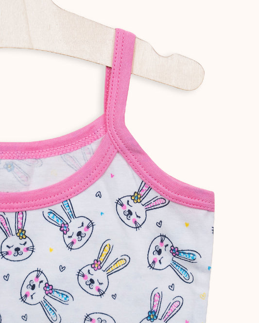 Bodycare Turquoise, White & Pastel Pink Vest-Pull On-Printed-Cotton-Pack of 3-For Infants