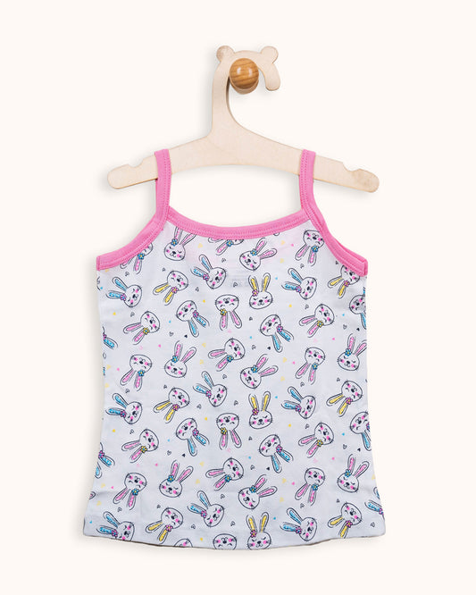 Bodycare Turquoise, White & Pastel Pink Vest-Pull On-Printed-Cotton-Pack of 3-For Infants