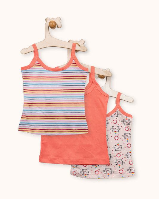 Bodycare Multicolor Vest-Printed-Cotton-Pack of 3-For Infants