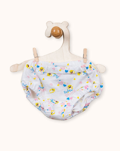 Bodycare Pastel Pink, White & Turquoise Panties-Printed-Cotton-Pack of 3-For Infants