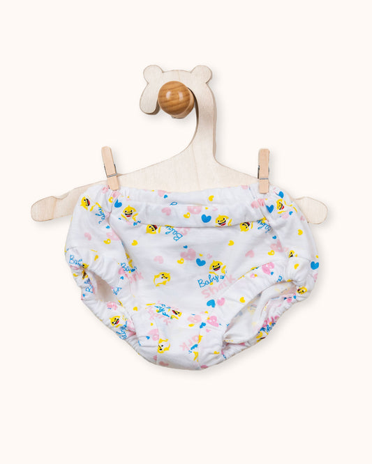 Bodycare Pastel Pink, White & Turquoise Panties-Printed-Cotton-Pack of 3-For Infants