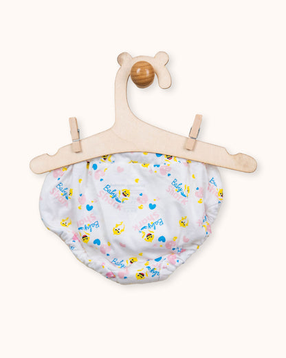 Bodycare Pastel Pink, White & Turquoise Panties-Printed-Cotton-Pack of 3-For Infants