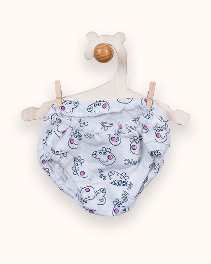 Bodycare Pink, Navy Blue & White Panties-Printed-Cotton-Pack of 3-For Infants