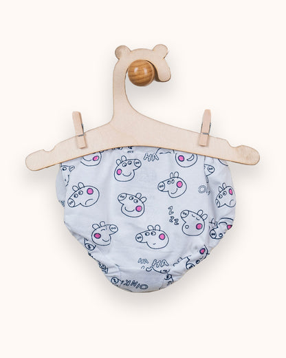 Bodycare Pink, Navy Blue & White Panties-Printed-Cotton-Pack of 3-For Infants