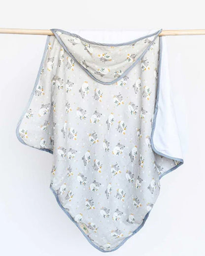 Cocoon Care Baby Hooded Towel-Bamboo Terry-Hedgehog Blossoms