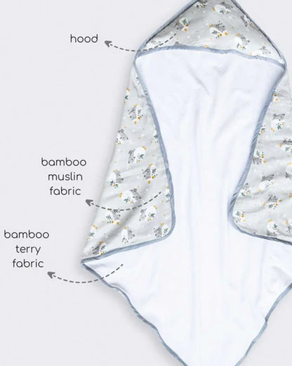 Cocoon Care Baby Hooded Towel-Bamboo Terry-Hedgehog Blossoms