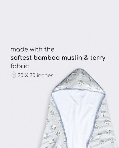 Cocoon Care Baby Hooded Towel-Bamboo Terry-Hedgehog Blossoms