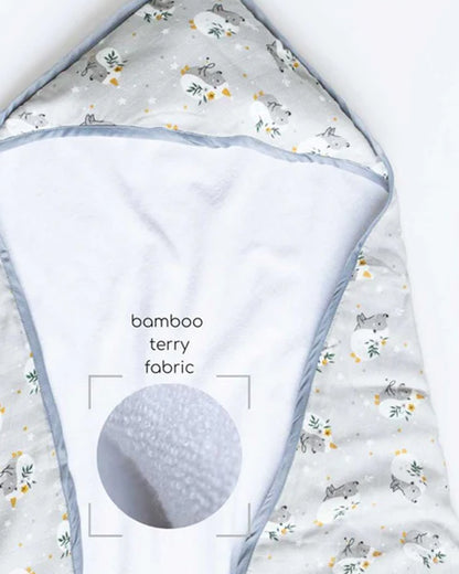 Cocoon Care Baby Hooded Towel-Bamboo Terry-Hedgehog Blossoms
