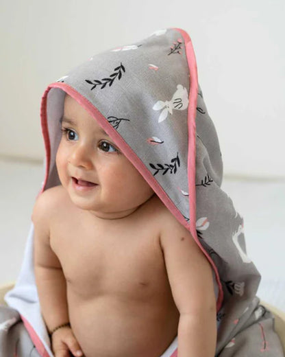 Cocoon Care Baby Hooded Towel-Bamboo Terry-Rabbit Farm