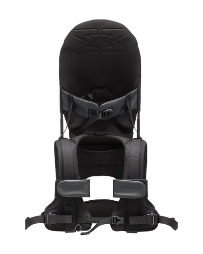 MiniMeis G5 Lightweight Baby Shoulder Carrier-Ergonomically Designed Arch for Balanced Weight Distribution and Parent Comfort-With Secured Seat Belt & Leg Straps-Easy to Fold-Padded Seat & Flexible Backrest-For 6M to 4Y (Upto 18 Kg)-Black Core