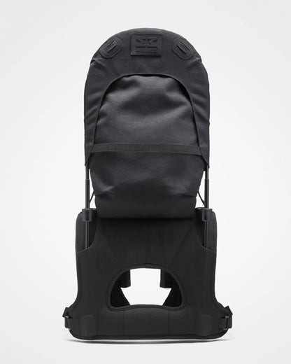 MiniMeis G5 Lightweight Baby Shoulder Carrier-Ergonomically Designed Arch for Balanced Weight Distribution and Parent Comfort-With Secured Seat Belt & Leg Straps-Easy to Fold-Padded Seat & Flexible Backrest-For 6M to 4Y (Upto 18 Kg)-Black Core