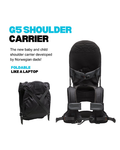 MiniMeis G5 Multipurpose Travel Backpack & Baby Shoulder Carrier-All In One Hero Parent Backpack With Baby Seat Solution-Black
