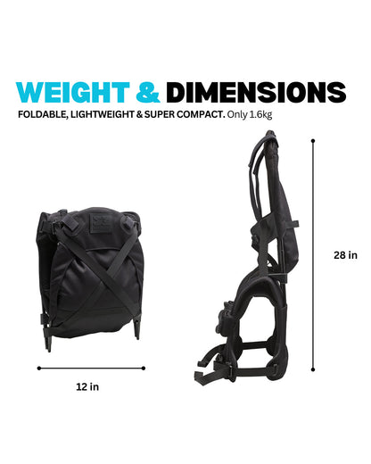 MiniMeis G5 Multipurpose Travel Backpack & Baby Shoulder Carrier-All In One Hero Parent Backpack With Baby Seat Solution-Black
