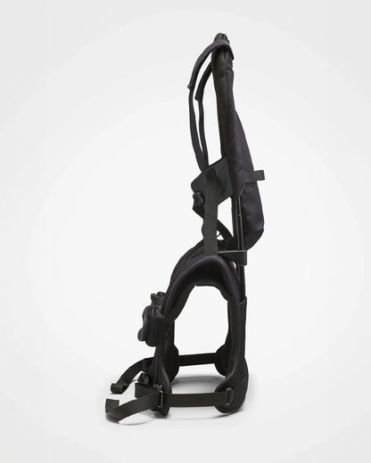MiniMeis G5 Lightweight Baby Shoulder Carrier-Ergonomically Designed Arch for Balanced Weight Distribution and Parent Comfort-With Secured Seat Belt & Leg Straps-Easy to Fold-Padded Seat & Flexible Backrest-For 6M to 4Y (Upto 18 Kg)-Black Core