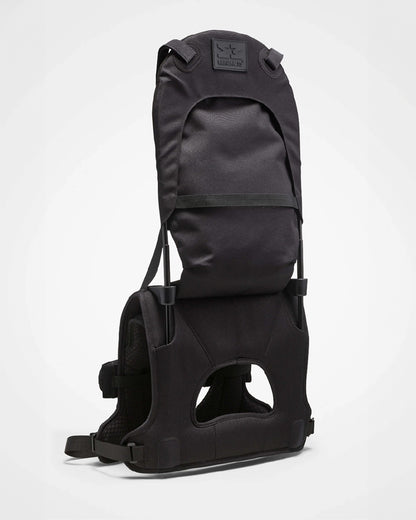 MiniMeis G5 Lightweight Baby Shoulder Carrier-Ergonomically Designed Arch for Balanced Weight Distribution and Parent Comfort-With Secured Seat Belt & Leg Straps-Easy to Fold-Padded Seat & Flexible Backrest-For 6M to 4Y (Upto 18 Kg)-Black Core