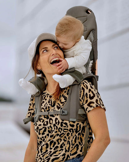MiniMeis G5 Multipurpose Travel Backpack & Baby Shoulder Carrier-All In One Hero Parent Backpack With Baby Seat Solution-Olive Green