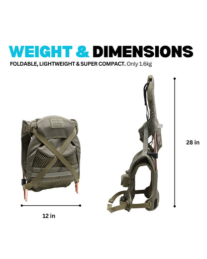 MiniMeis G5 Multipurpose Travel Backpack & Baby Shoulder Carrier-All In One Hero Parent Backpack With Baby Seat Solution-Olive Green