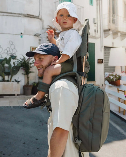 MiniMeis G5 Multipurpose Travel Backpack & Baby Shoulder Carrier-All In One Hero Parent Backpack With Baby Seat Solution-Olive Green