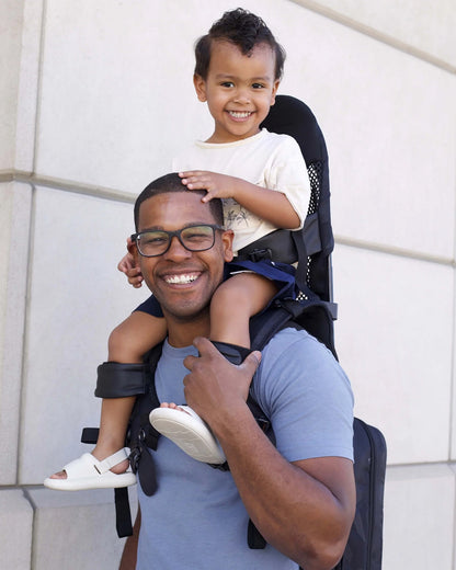 MiniMeis G5 Multipurpose Travel Diaper Backpack-All In One Hero Parent Backpack With Baby Seat Solution-Connects With MiniMeis Baby Carrier & Opens 180° Like a Trolley-Black