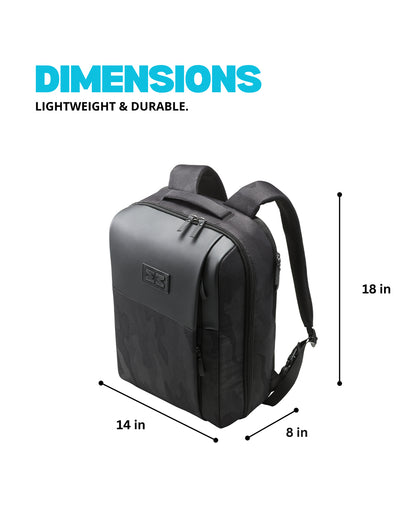 MiniMeis G5 Multipurpose Travel Diaper Backpack-All In One Hero Parent Backpack With Baby Seat Solution-Connects With MiniMeis Baby Carrier & Opens 180° Like a Trolley-Black