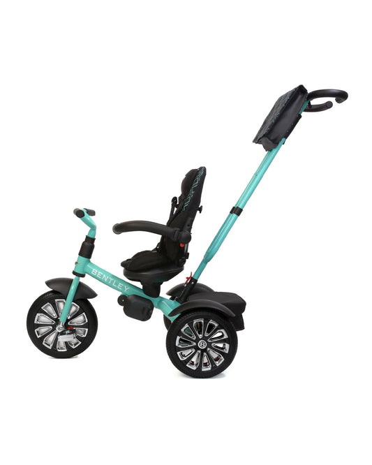 Bentley Mulliner 6 in 1 Trike Stroller-Continental GT Mulliner Style Replica Wheels-Cross Stiched & Cushioned Seats-With Bentley Badge & Anti Slip Pedals-For 6M to 5Y (Upto 25 Kg)-Celeste