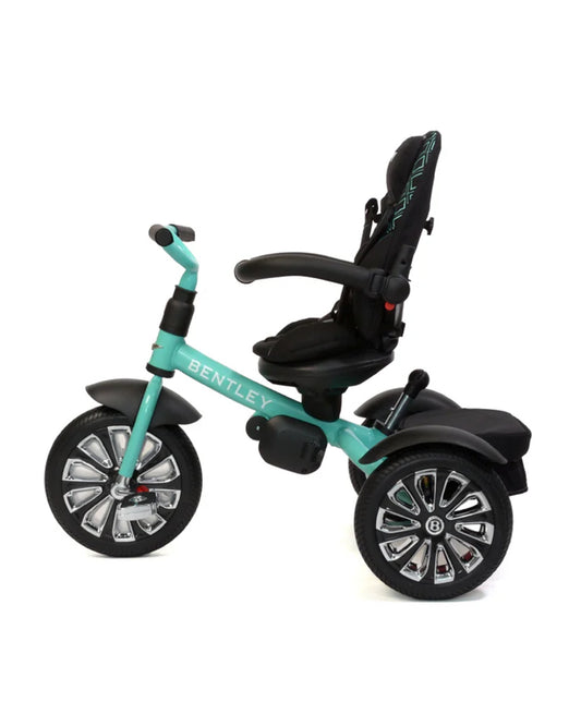 Bentley Mulliner 6 in 1 Trike Stroller-Continental GT Mulliner Style Replica Wheels-Cross Stiched & Cushioned Seats-With Bentley Badge & Anti Slip Pedals-For 6M to 5Y (Upto 25 Kg)-Celeste