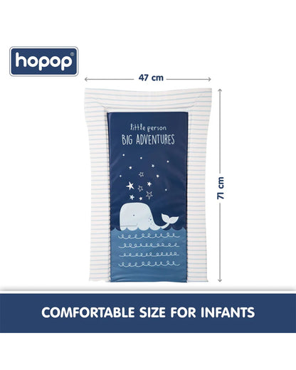 Hopop Waterproof Diaper Changing Mat-With Soft Cushions & PVC Cover-Whale