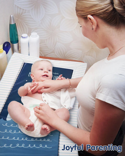 Hopop Waterproof Diaper Changing Mat-With Soft Cushions & PVC Cover-Whale