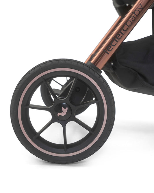 Leclerc Influencer XL Large Rear Wheel-Puncture Proof & Lightweight-Provides Smooth Rides & High Shock Absorption-Black