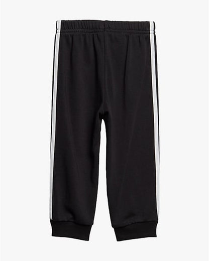 Adidas Red & Black Tracksuit-Solid-Cotton Blend-For Infants