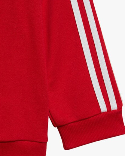 Adidas Red & Black Tracksuit-Solid-Cotton Blend-For Infants