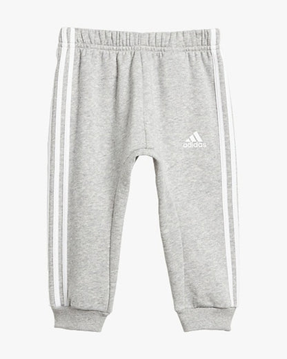 Adidas Blue & Light Grey Tracksuit-Solid-Cotton Blend-For Infants