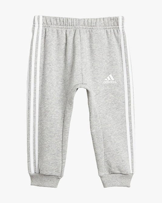 Adidas Blue & Light Grey Tracksuit-Solid-Cotton Blend-For Infants