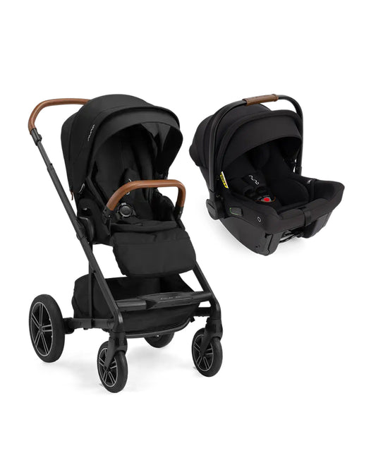 Nuna Mixx Next Baby Stroller & Pipa Urbn Car Seat Travel System-Stroller Features (Height Adjustable Parent Handle Bar, Reversible Seat, Upto 22 Kg)-Car Seat Features (Baseless ISOFIX, Side Impact Protection, Upto 13 Kg)-Caviar