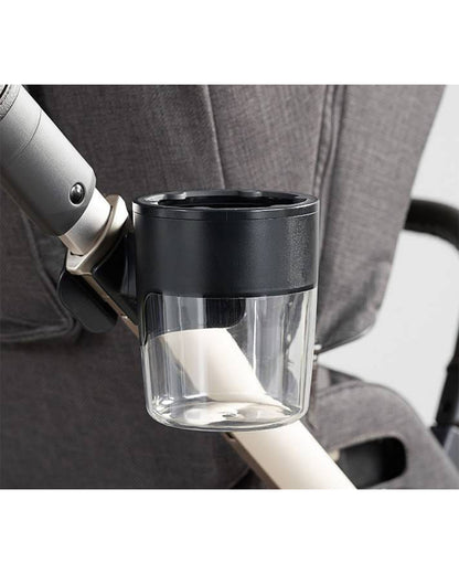 Nuna Mixx & Demi Series Cup Holder-Dishwasher Safe-Secures Easily Onto Stroller Parent Handle Bar-Transparent