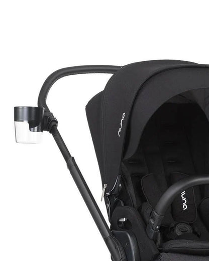 Nuna Mixx & Demi Series Cup Holder-Dishwasher Safe-Secures Easily Onto Stroller Parent Handle Bar-Transparent