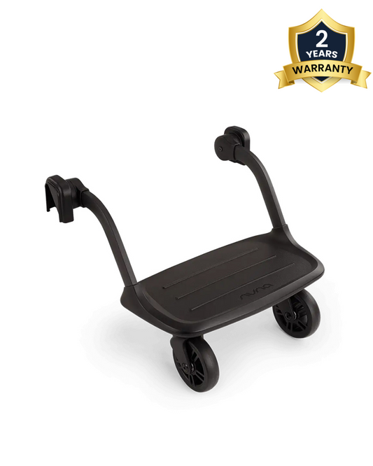 Nuna Demi Next Rider Board-Quick & Easy Attachment (No Adapters Required)-Non Skid Surface To Prevent Slipping-Folds Into Stroller Basket-Upto 20 Kg-Caviar