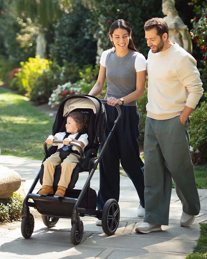 Nuna Mixx Next Baby Stroller-With Cup Holder-Height Adjustable Parent Handle Bar-Big Rear Wheels-Includes Rain Cover & Post Adaptors-2 Years Warranty-Pram for 0 to 4Y (Upto 22 Kg)-Cedar