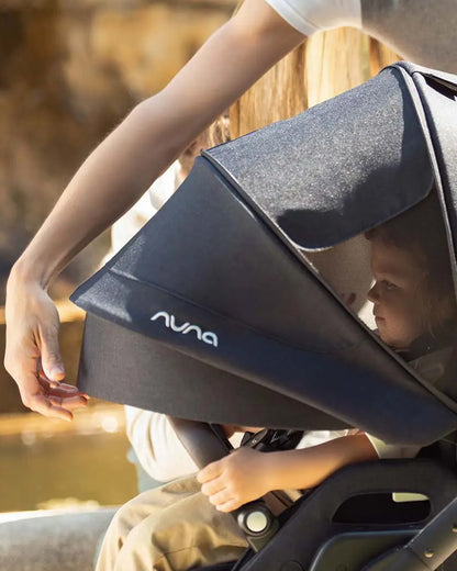 Nuna MIXX Next Baby Stroller-With Cup Holder-Height Adjustable Parent Handle Bar-All Terrain Big Rear Wheels-Includes Rain Cover & Post Adaptors-2 Years Warranty-Pram for 0 to 4Y (Upto 22 Kg)-Chestnut