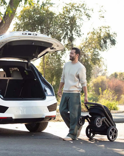 Nuna Mixx Next Baby Stroller-With Cup Holder-Height Adjustable Parent Handle Bar-Big Rear Wheels-Includes Rain Cover & Post Adaptors-2 Years Warranty-Pram for 0 to 4Y (Upto 22 Kg)-Cedar